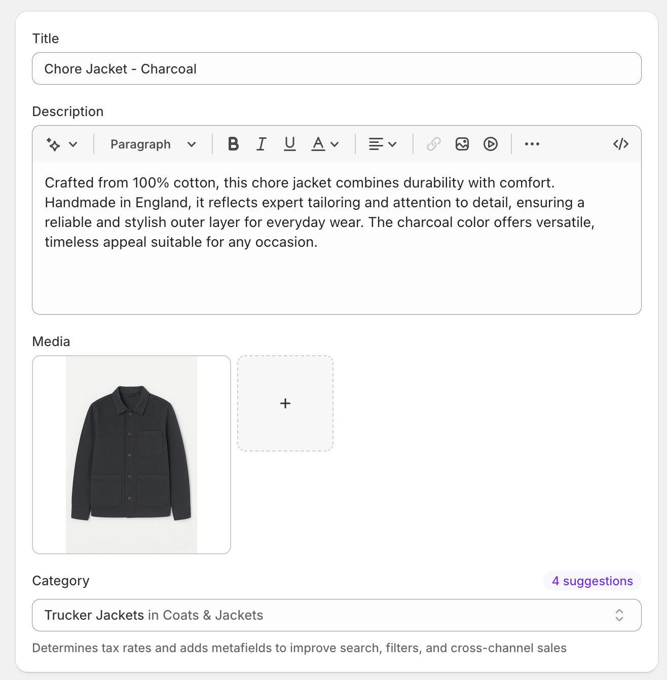 Shopify Product Creation First Step