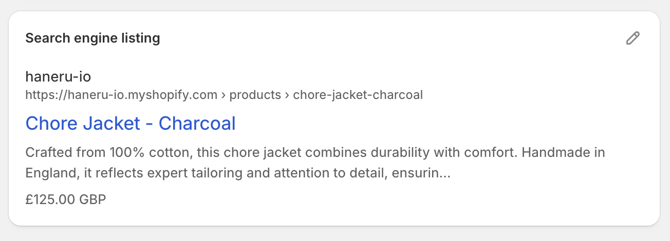 Shopify Add Product Screen